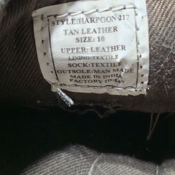 Steve Madden Harpoon Men Size 10 Tan Leather L ace Up Formal Dress Shoe Oxfords - Picture 9 of 15